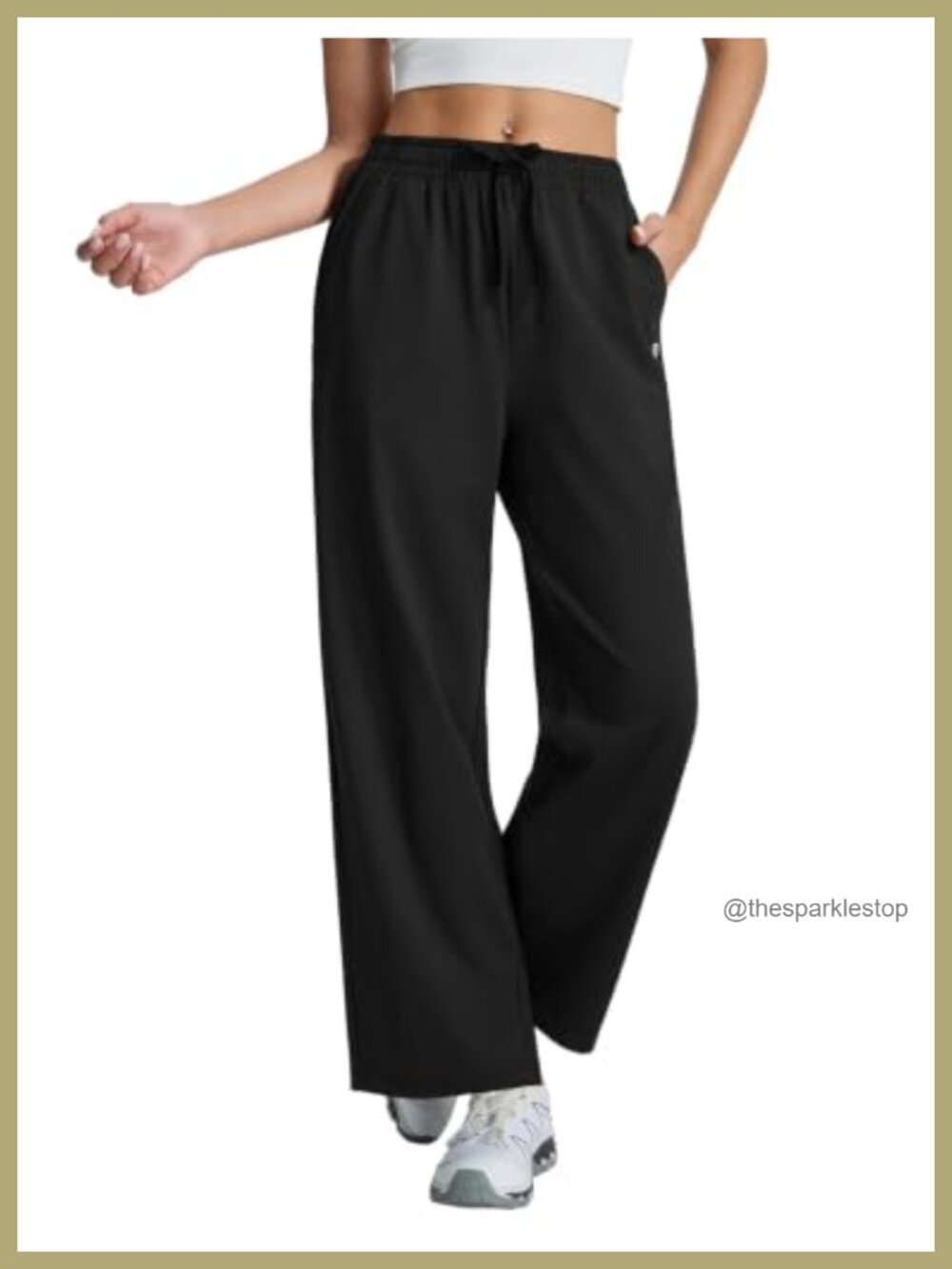 Straight Leg Track Pants Soft Stretch Sweatpants Drawstring Active